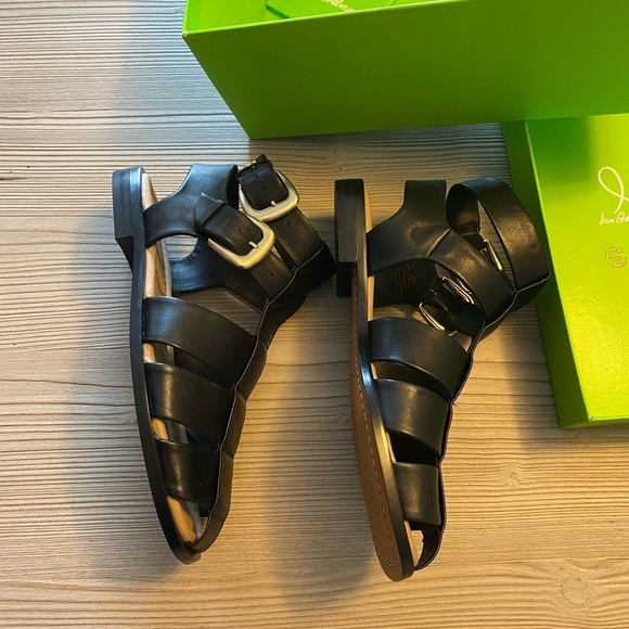 Sam Edelman Black Fisherman Sandals - Picture 2 of 8